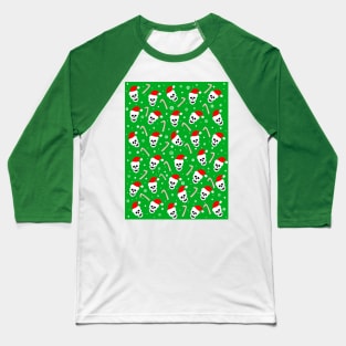 Skulls And Candy Canes Baseball T-Shirt